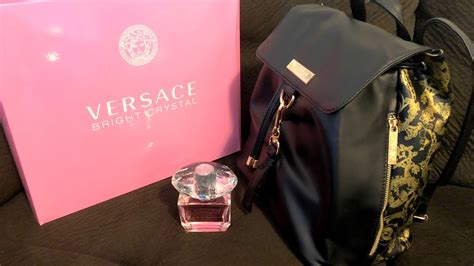 versace perfum backpack|Versace backpack gift with purchase.